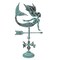 Verdigris Copper Mermaid Tabletop Weathervane w/ Optional Fence Mount